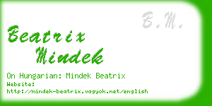 beatrix mindek business card